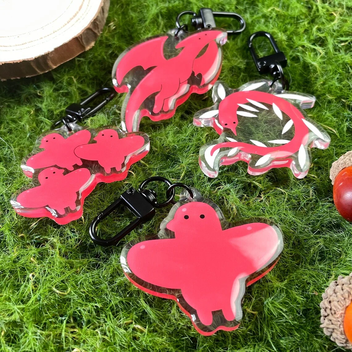 Dungeon Companion Marcille Double Sided Transparent Acrylic Pendant Keychain - Dungeon Rice & Delicious Design