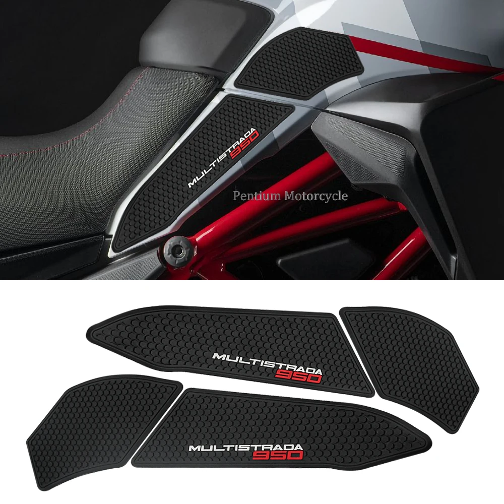 

For Ducati Multistrada 950 950S 2019-2021 Motorcycle Fuel Tank Pad Knee Anti Slip Stickers Fuel Tank Side Pad Waterproof Pad