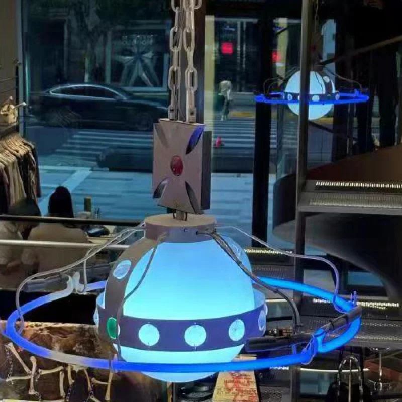 

Personalized Restaurant Modern Bar Table Dining Bedroom Bedside Children's Flying Saucer Decorative Chandelier