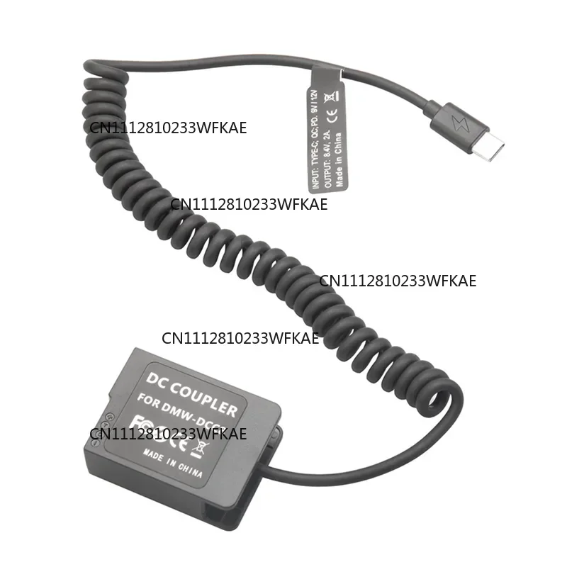 DMW-BLC12 Dummy Battery DMW-DCC8 PD USB-C Coupler for Panasonic GX8 FZ1000 FZ300 FZ200 G6 G7 G80 G81 G85 G95 G99 FZ2000