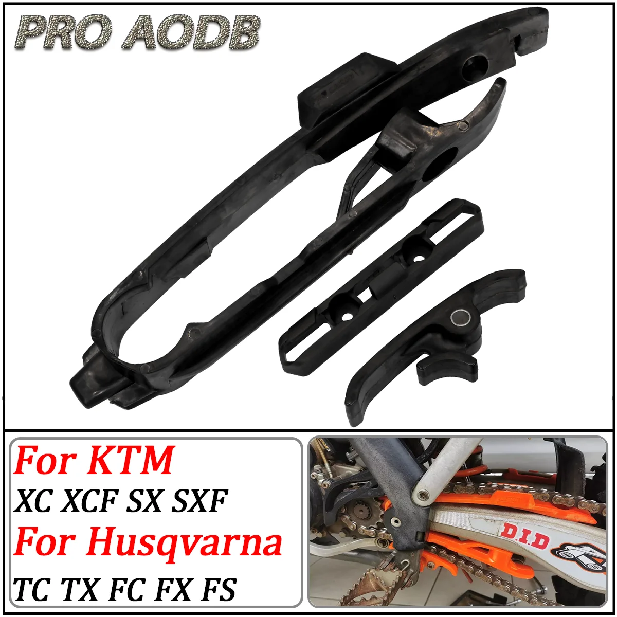 

Motorcycle Swingarm Chain Slider Kit+Chain Guide Brake Hose Clamp For KTM SX XC SXF XCF TPI For Husqvarna FC FX TC TX 2016-2022