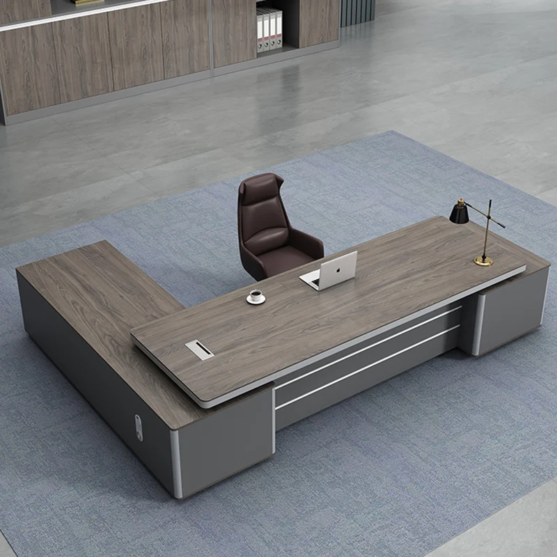 

Designer Storage Office Desk Modern Corner Luxury European Boss Computer Desks Executive Floor Mesa Escritorio Home Furniture