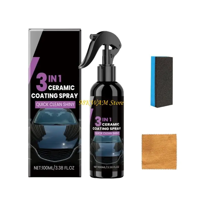 

68UF Vehicle Coating Sprays set Forms Protective Layer Repels Water Oil Dirt for Automotive Paint Maintenance