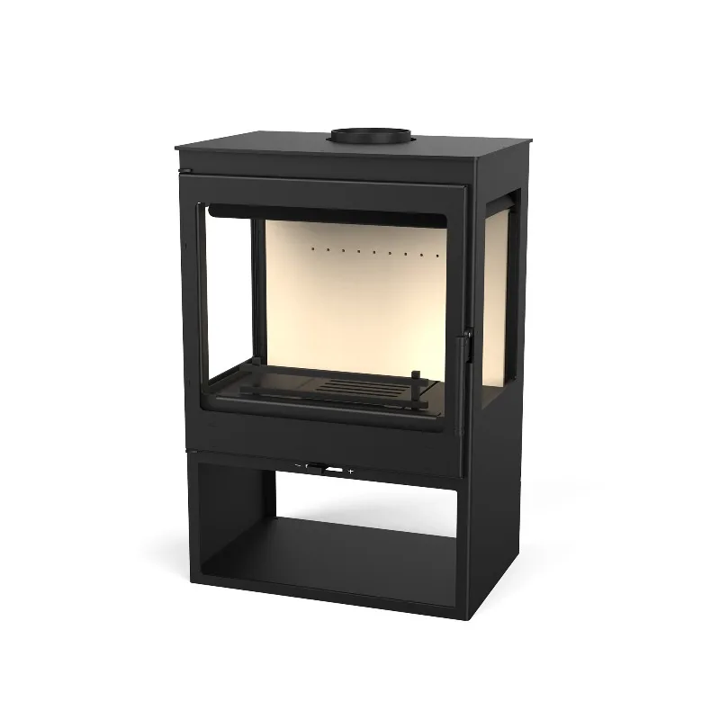 

R0903A 9KW Three-sided Glass Design Firewood Stove Wood Stove With Ash Try Indoor Wood Burning Stove For Heating