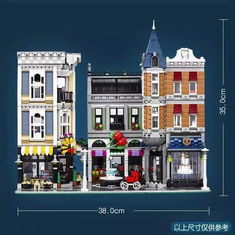 

Набор для сборки модели площади с уличной сценой из 4002 деталей, серия Creative Series, конструктор-головоломка для мальчиков и девочек