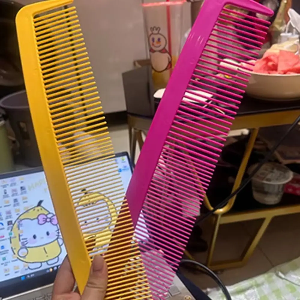 Hair Detangling Massage Combs Funny Giant Comb Pink Plastic Comb Stage Props and Performances Giant Straight Hair Comb