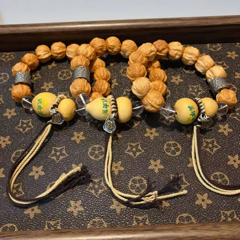

Браслет с одним кольцом Monkey Zen Gourd со серебристо-белым и другими рукавами ручной работы Shanxi