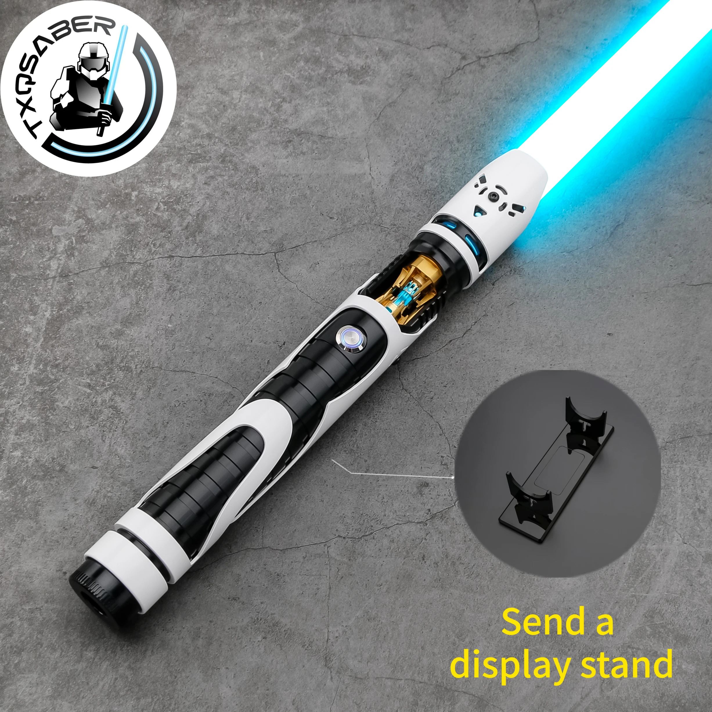 

TXQSABER Lightsaber Soldier SDRGB Pixel Metal Handle Light sword Smooth Swing FOC Blaster Jedi Light Sword Toys Adult Cosplay