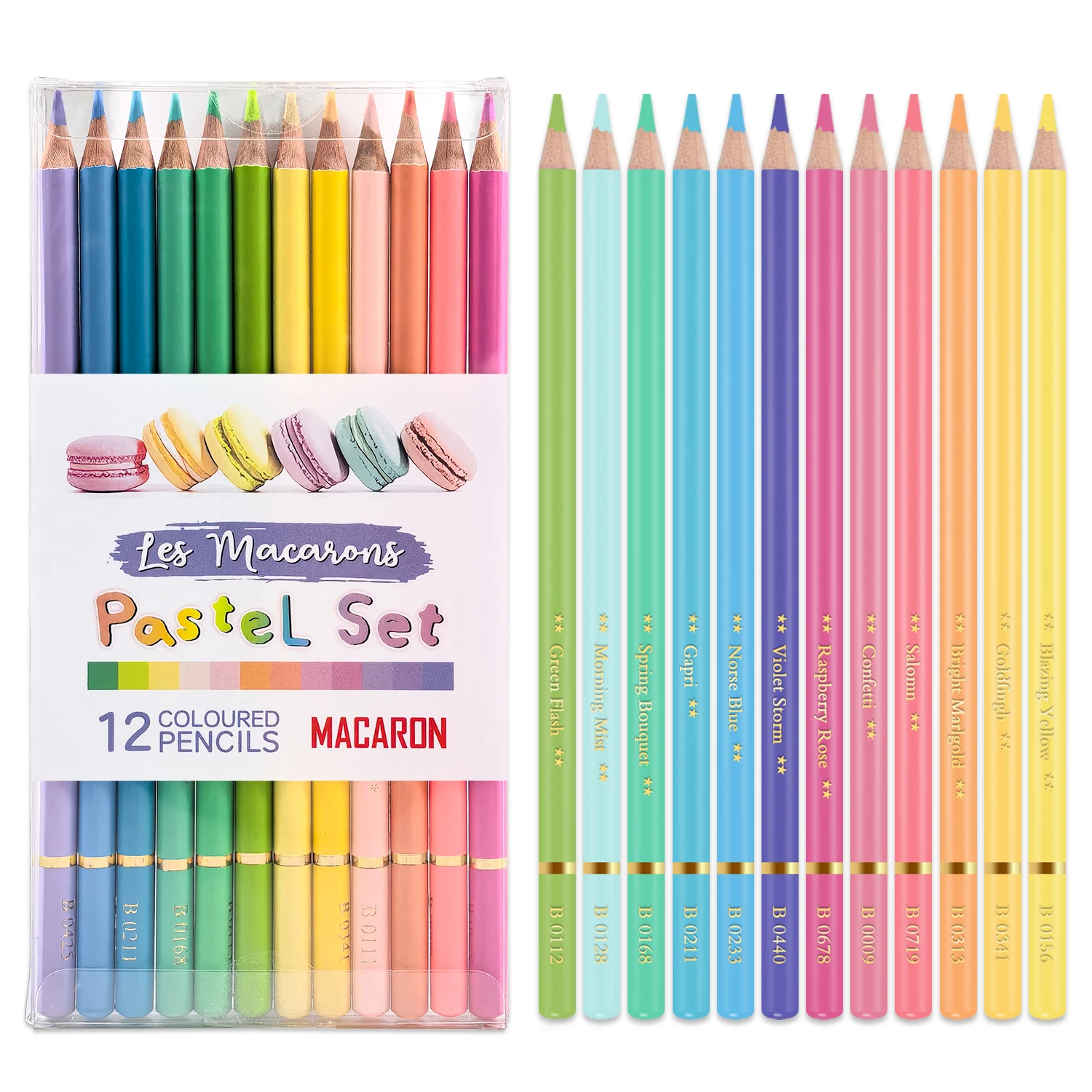 12/24/50/72 stuks pastelkleurige potlodenset - Macaron-kleuren voor volwassen kleuren, zachte kern, ideaal voor gelaagdheid mengen