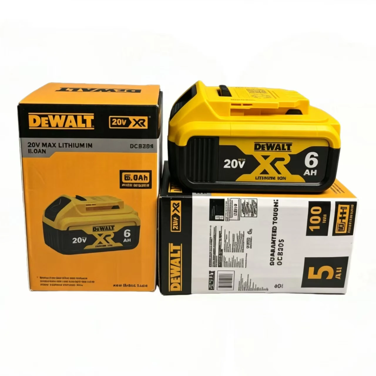 100% Genuine Dewalt 60V/20V Battery, 5AH 6AH 9AH Rechargeable Battery, Dewalt DCB200 DCB206 Power Tool Replacement Battery