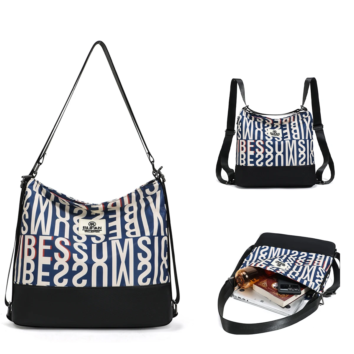 Canvas Tote Bag for Women 2026 New Model Large Capacity Backpack Can Be Used as a Crossbody Bag for Commuting, Large Shoulder Bag, Multifunctional Backpack, Maternity and Baby Bag