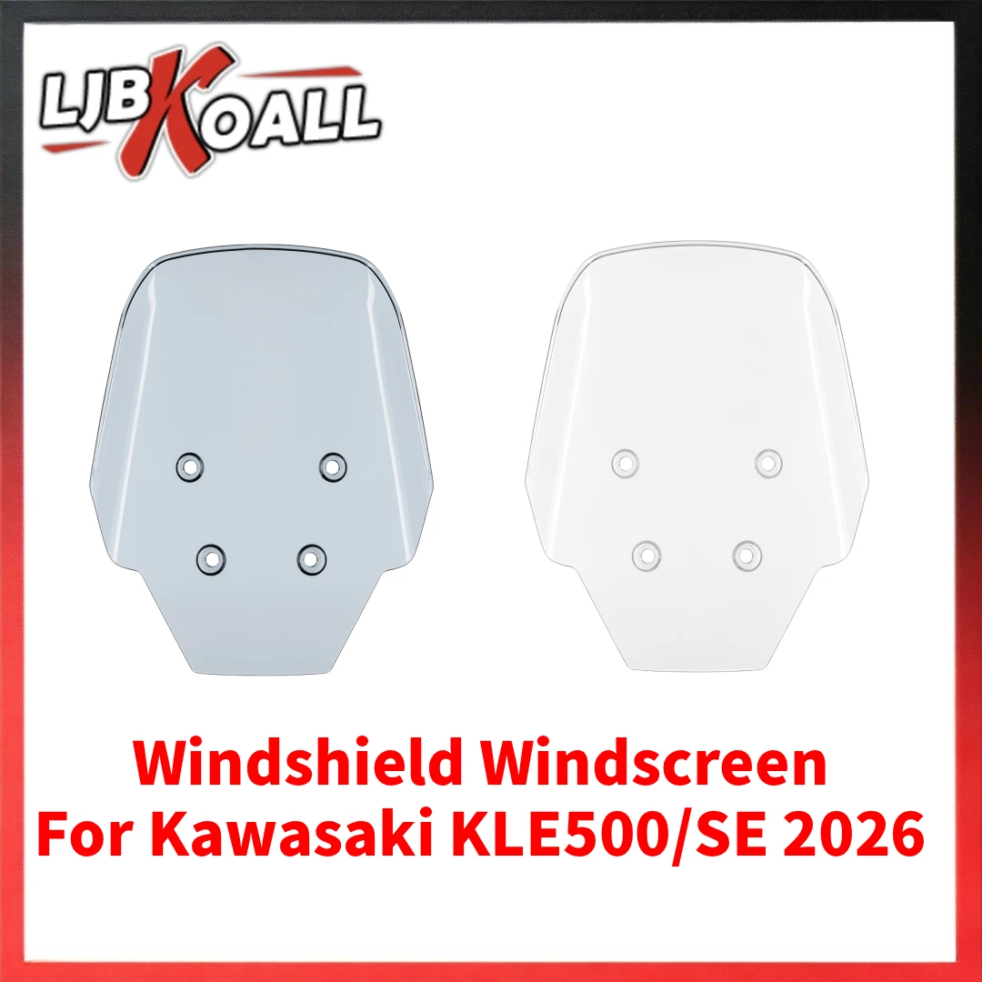 Wolfline Windshield Windscreen for Kawasaki KLE500/SE 2026 Motor Air Wind Deflector Screen Shield Visor for KLE 500 Accessories