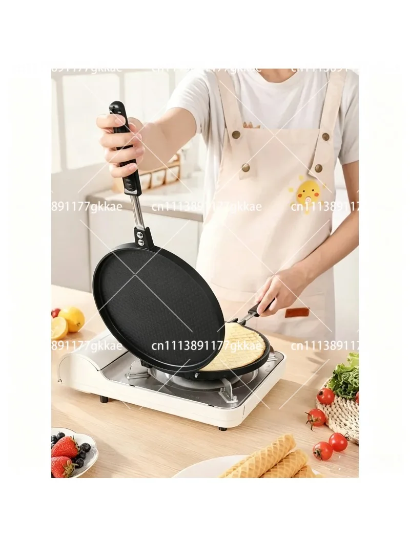 Egg Roll Pan Home Baking Tool Crispy Baking Tray Gas-Powered Double-Sided Pan Cookie Maker Egg Roll Maker
