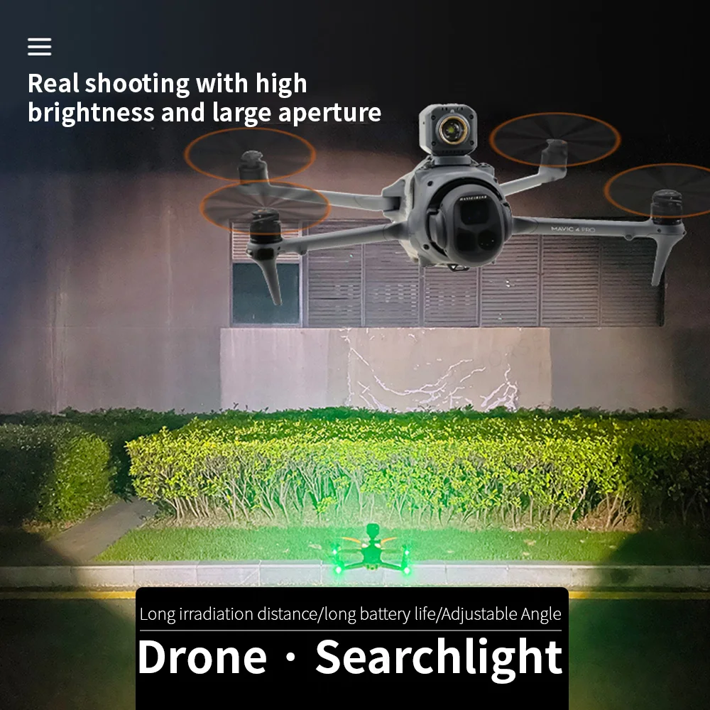 Mavic 4 Pro用トップサーチライト、ナイトナビゲーションライト、アダプター延長ブラケット付き、DJI Mavic 4 Proドローンアクセサリー