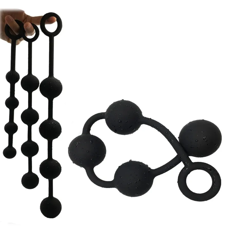 Anal Beads Sex Toys for Women Men Gay Buttplug Beads Long Butt Beads Vagina Clit Pull Ring Ball Anal Stimulator Sex Accessories