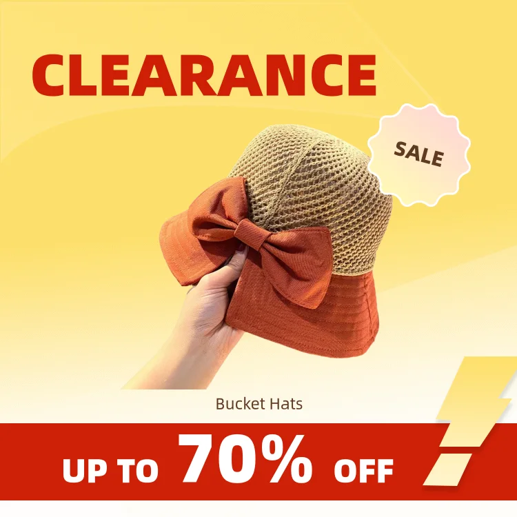 Clearance_New Sunscreen Hat In Spring And Summer Children's Fashion Bucket Hat Folding Bow Sun Hat Sunscreen Hat_Continuous upda