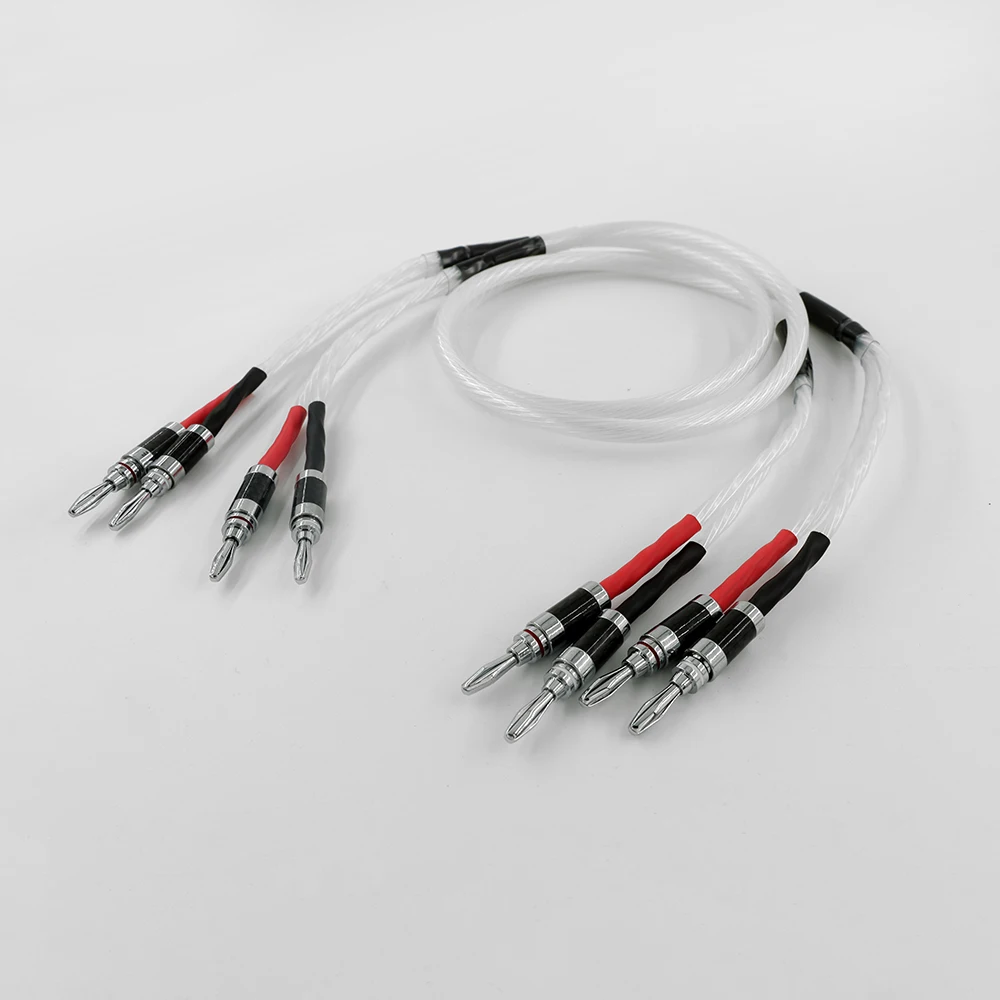 

Premium Duo Ag-Coated Loudspeaker Line Set: Reference-Grade 5N Oxygen-Free Copper with Spade & Banana Terminals​