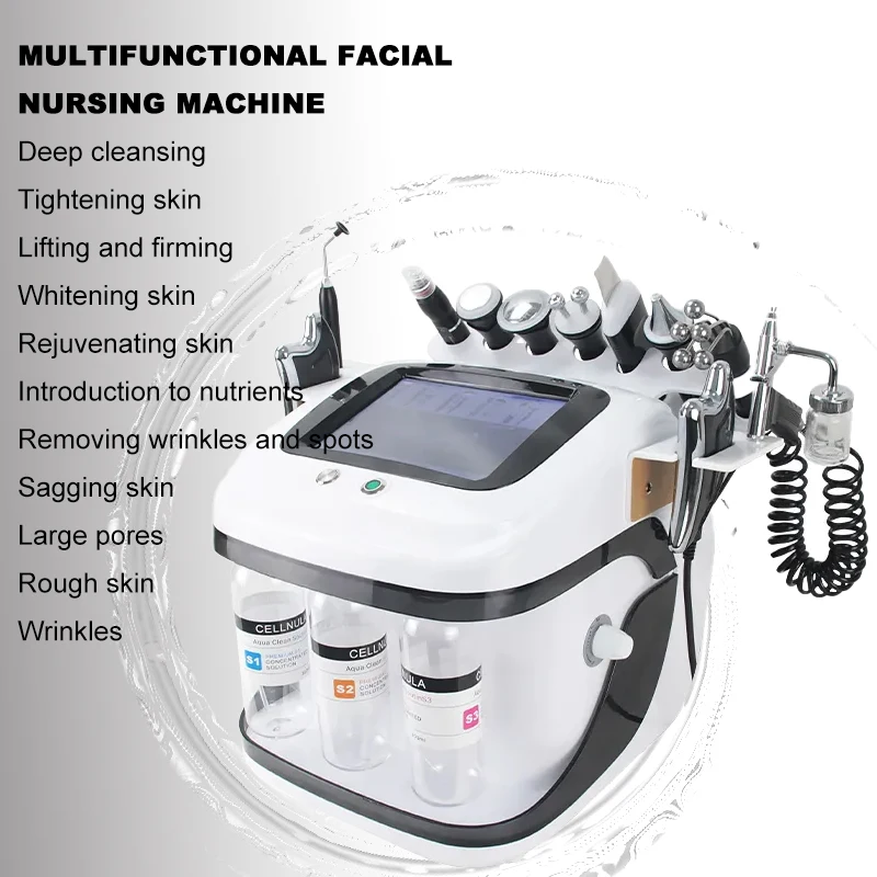 

10 IN 1 multifunctional beauty instrument Skin Lifting Machine Facial Beauty Skincare Spa Equipment RF Portable Airbrush