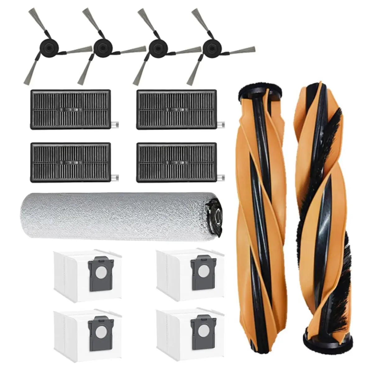 15 قطعة فرشاة رئيسية ممسحة أكياس الغبار فرشاة جانبية فلتر HEPA لأجزاء المكنسة الكهربائية الروبوتية Z60 Ultra #4