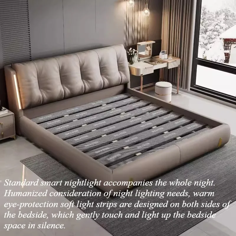 

Двуспальная кровать для взрослых, семейная, на 2 человека, размер King Size 180x200 см, с каркасом и изголовьем, напольная, роскошная мебель для спальни Queen Size