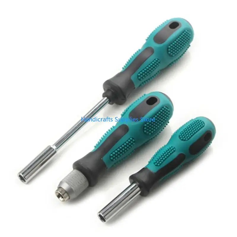 R1WA 3 ชิ้น 1/4inch ไขควง Handder Bit Handle ที่จับเพื่อประสิทธิภาพด้วยการเปลี่ยนแปลงอย่างรวดเร็วและคุณสมบัติแม่เหล็ก