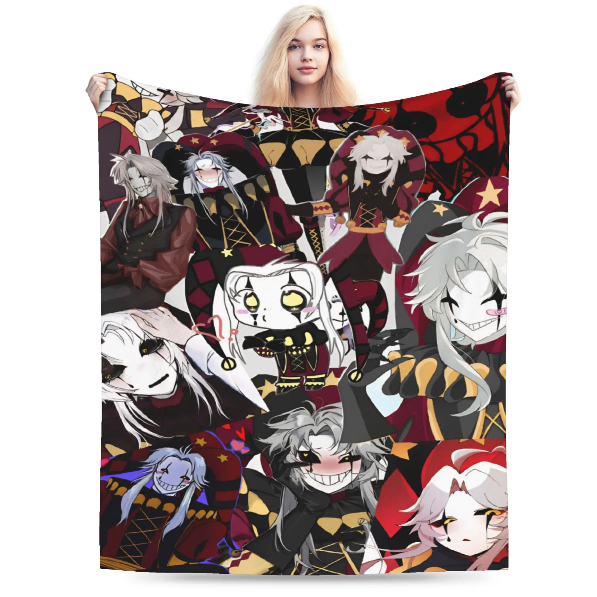 Pierrots The Freak Circus Blanket Fleece  Comfortable Super Soft Throw Blanket for Bedroom Bedspreads