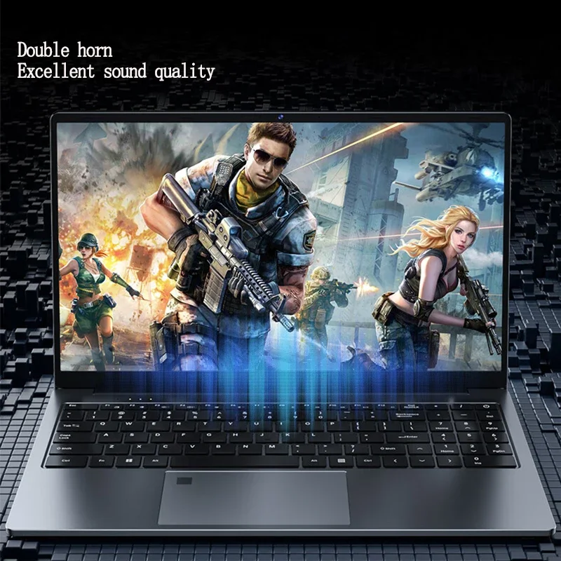 XUN GTX-Ordinateur portable avec écran solitaire, Batteries, Ordinateur de bureau, Intel Celeron, Système Windows 11 Pro, 1060G, 15.6G, 512 ", 16 Go