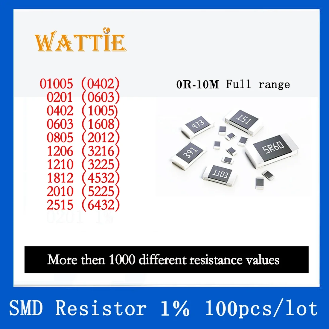SMD 칩 저항기 0805 1%, 11.8K, 12K, 12.1K, 12.4K, 12.7K, 13K, 13.3K, 100PCs/로트, 2.0mm x 1.2mm