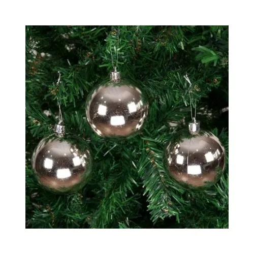 Partici Christmas Tree Ornament Balls Silver 6cm 6'lı