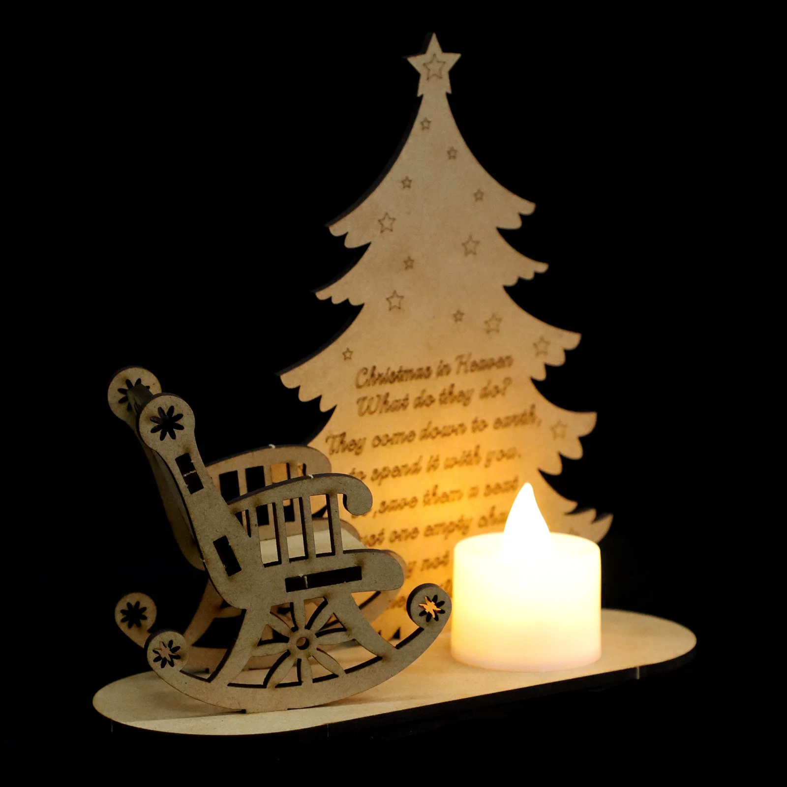 1 шт., рождественские украшения из дерева «сделай сам», изысканный дизайн стула, напишите свои желания, праздничный декор, длительное использование, украшение для помещения