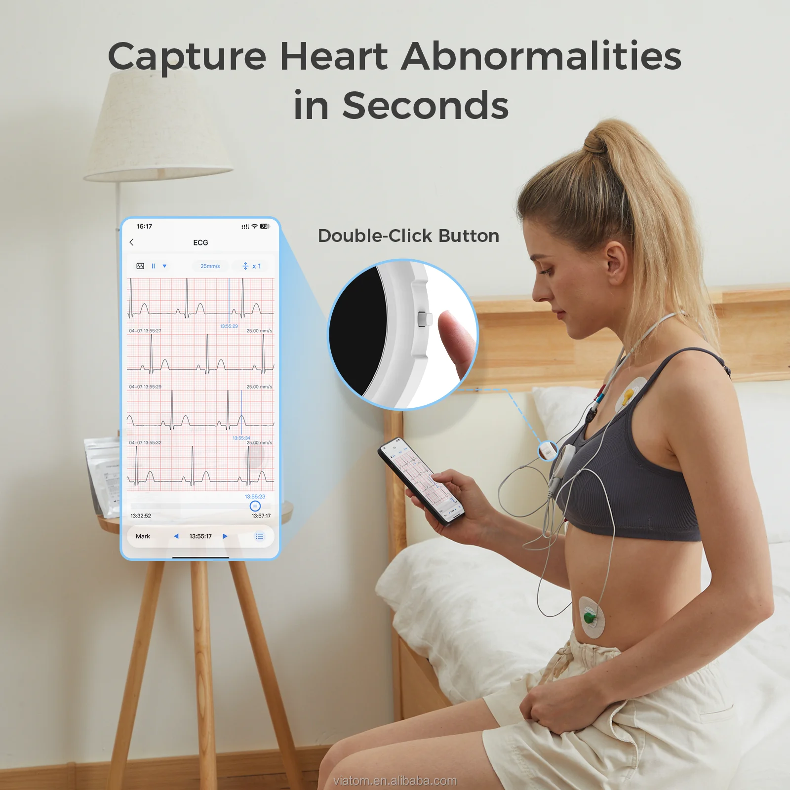 Viatom Lepod Pro Professional Medical Grade 12 Lead  Portable 24 Hour  Recording Holter  Mon itor