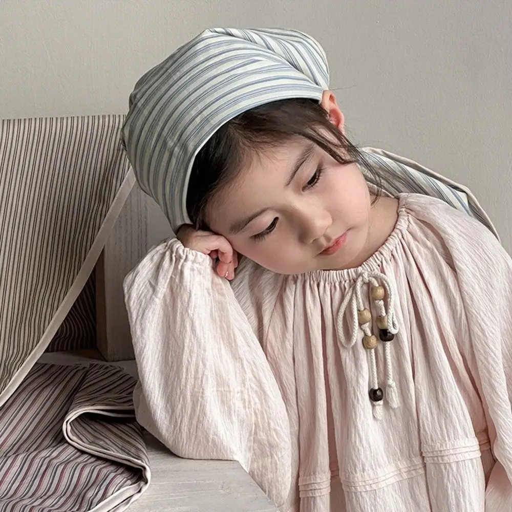 Retro Koreański Dziecięcy Szalik w Paski Krata Trójkątna Bandana Słodki Chłopcy Dziewczęta Szalik na Pas Wiosna Jesień