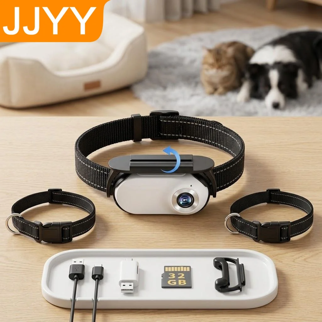 

Беспроводная HD-камера 1080P для животных, мини-камера на ошейник для собак и кошек, для записи видео в помещении и на улице