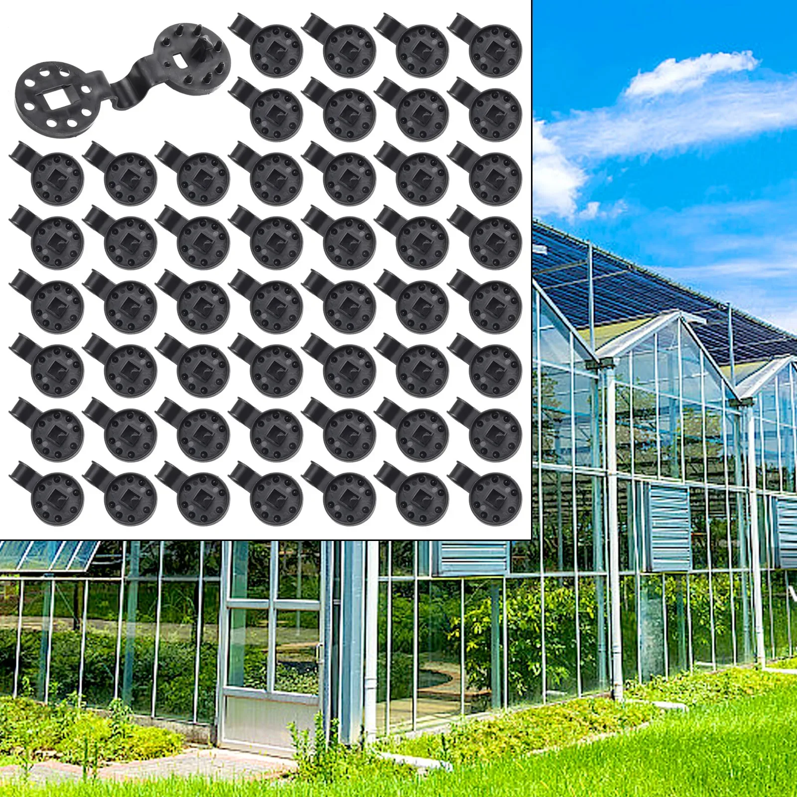 50pcs Shade Cloth Plastic Clip Sun Shade Net Cloth Plastic Clips Sturdy Garden Tool Garden Buildings Fence Net Fix Clamp Awning