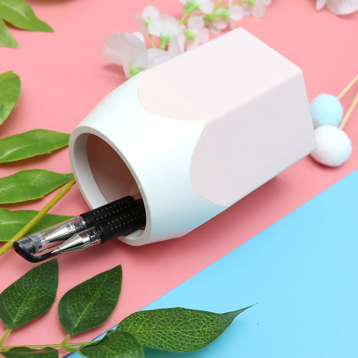 Large Pink Pencil Pot Creative Pen Holder Makeup Brush Vase Stationery Tidy Desk Storage Lightweight Pencil Organizer