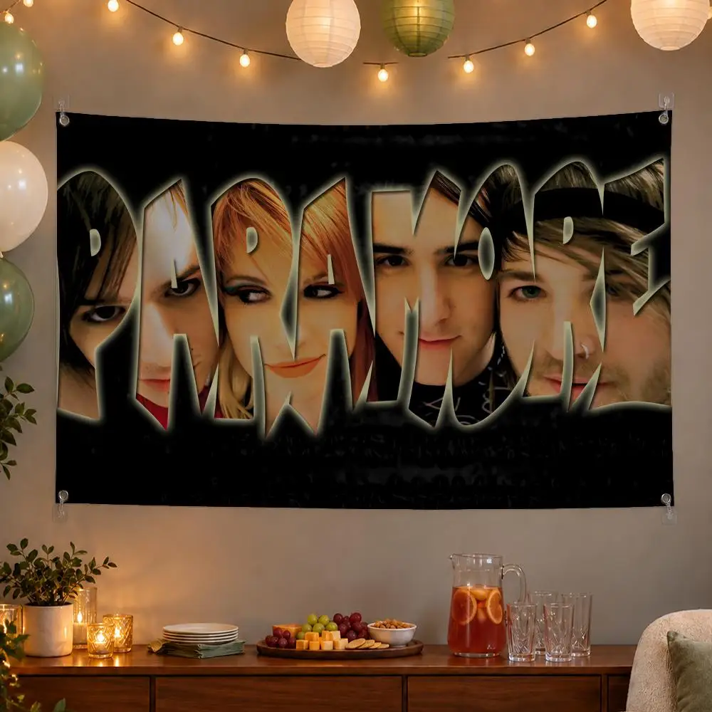 Rock Band Paramore Flags Wall Hanging Banner Indoor Outdoor Party Home Wall Decor Backdrop
