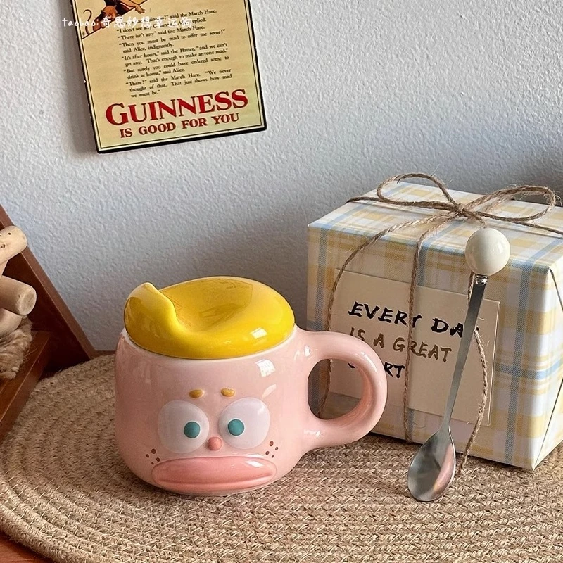 

Funny Handle Coffee Cup British Creative Bubble Tea Lids Coffee Cup Reusable Portable Forminhas Para Doces House Accessories