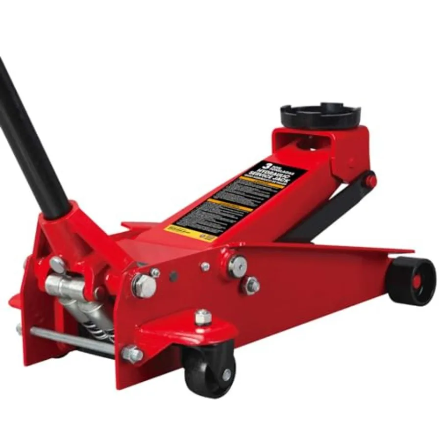 

ATZ830023R Torin Hydraulic Heavy Duty Steel Service Floor Jack with Dual Piston Quick Lift Pump 3 Ton 6 000 lb Capacity Red