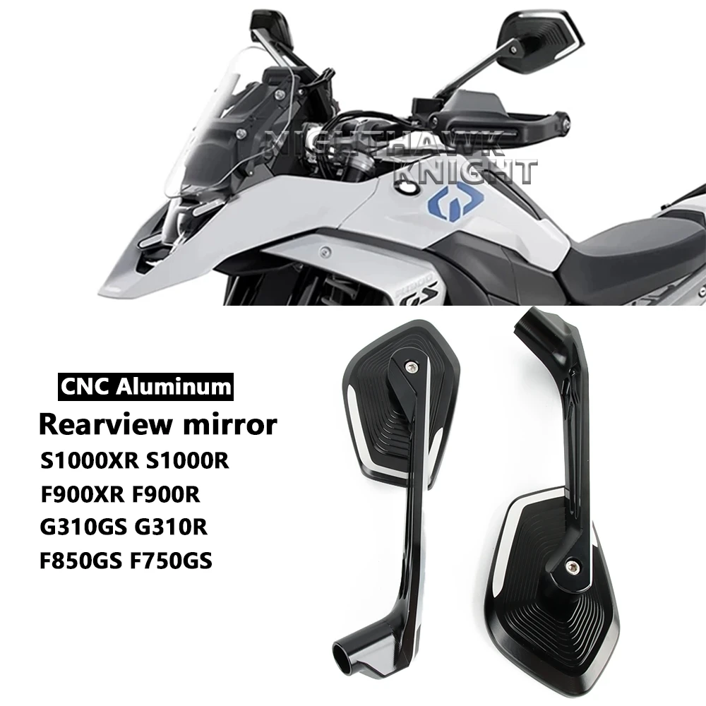 

CNC Rearview Mirror For BMW S1000XR S1000R F900XR F900R F850GS F750GS G310GS G310R Accessories Aluminium Side Rear View Mirror