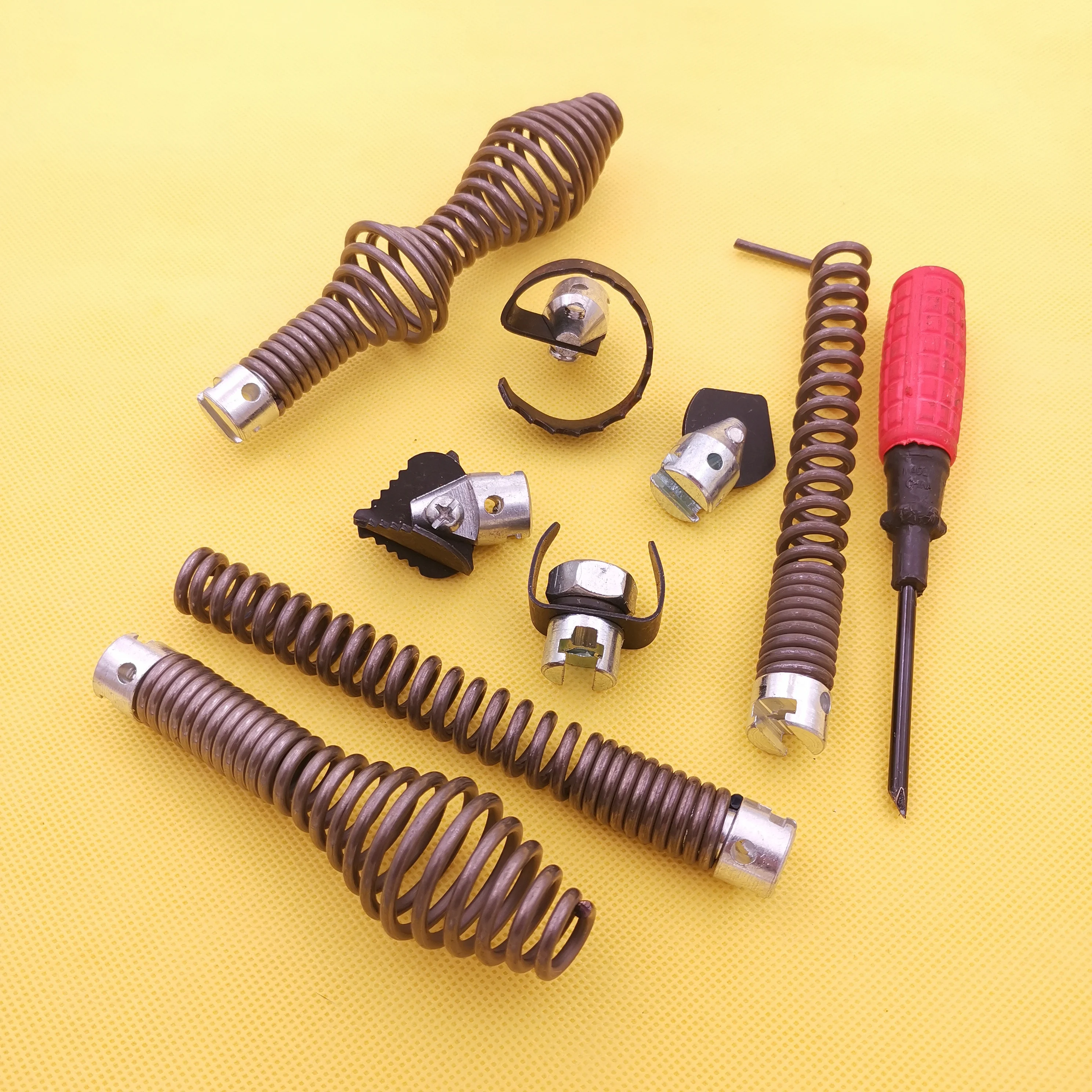 

1set 16mm diameter pipeline dredge device spring drill machine drain cleaner combination cutter head adapter joint connector