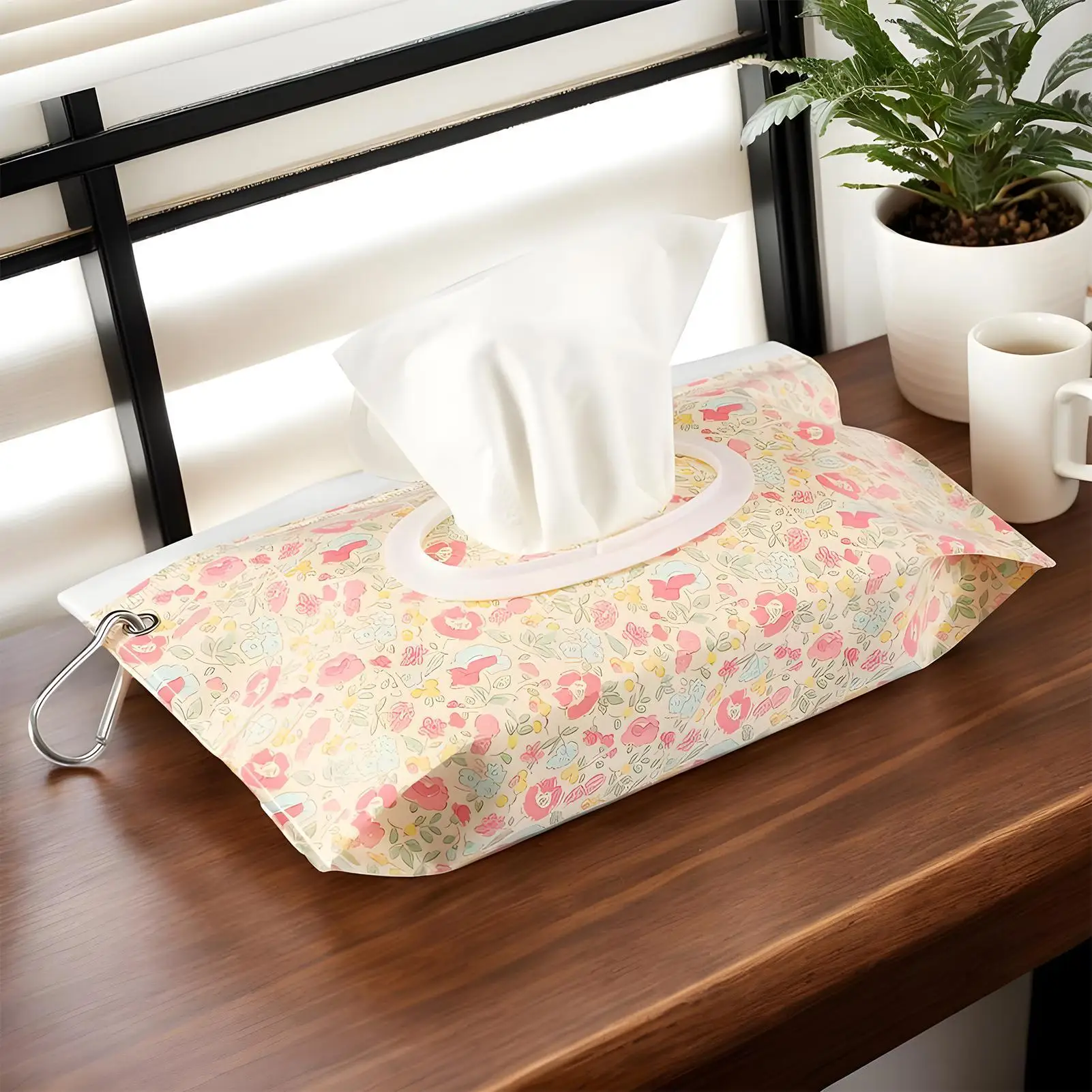 مناديل الحقيبة مناديل موزع المحمولة القابلة لإعادة الملء قابلة لإعادة الاستخدام حاوية تخزين محكمة الغلق لصبي فتاة عربة الحمام السفر