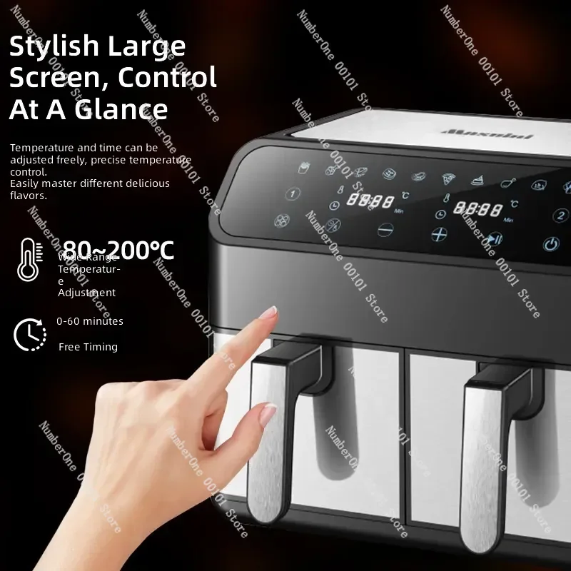 8L Double Pot Air Fryer Large