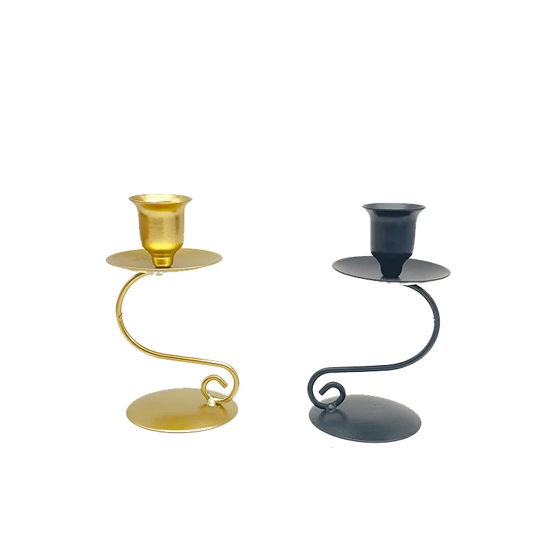 Northern Europe Luxury Style Metal Candle Holders Wedding Decoration Bar Party  Unique Dinner Table Ambience Living Room Decor