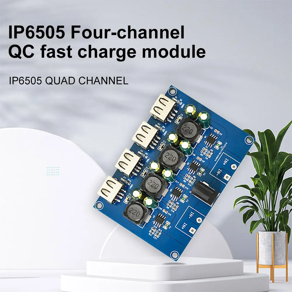 4 Channel USB QC3.0 QC2.0 USB DC-DC Buck Converter Charging Step Down Module to Fast Quick Charger Circuit Board Power Supply
