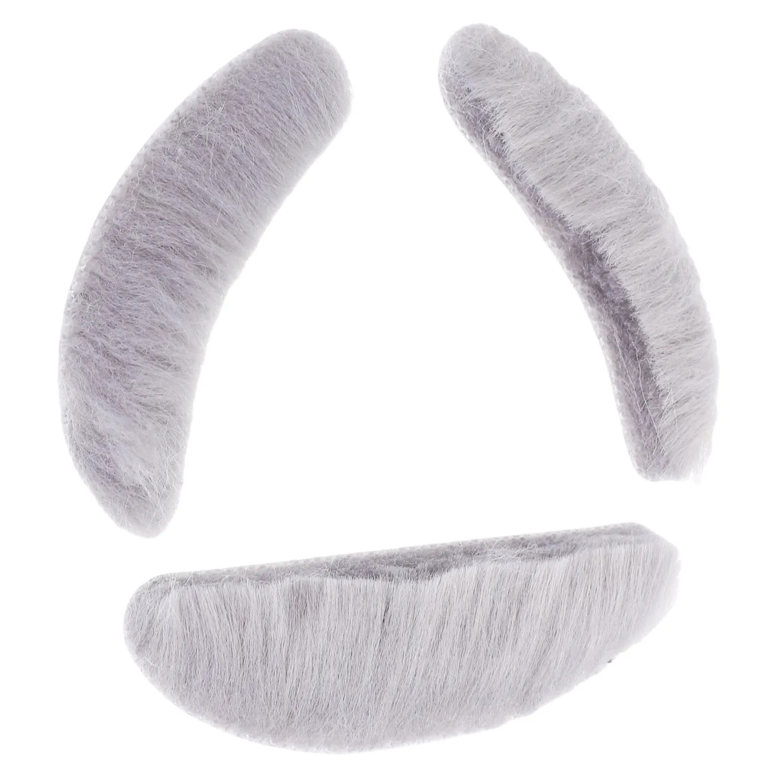 

1Set Fake Beard Eyebrow Decor Cloth Comfortable Lightweight Soft Halloween Party Performance Cosplay Photo Props Mustache Supply