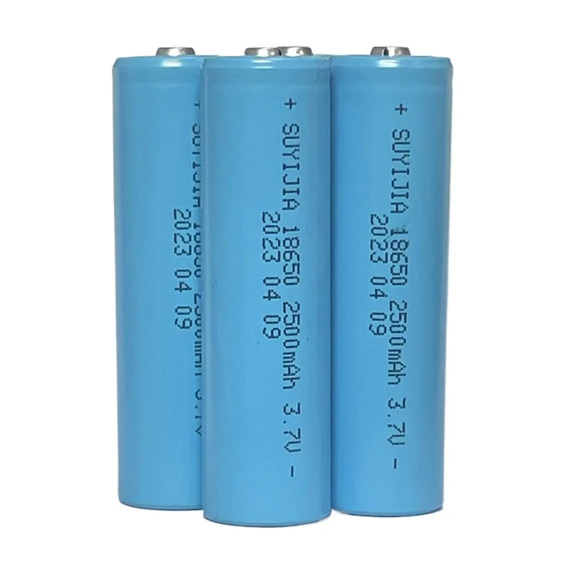 New 3.7V 2500mAh 18650 Pointed Battery Li-ion Rechargeable Batteries High Capacity Power Batteria for Flashlight Torch Headlamp