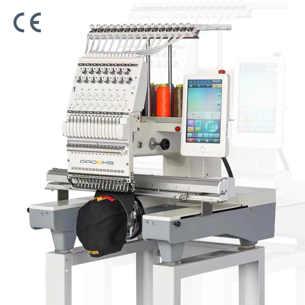 PROEMB Hot Sale In USA 12/15 Needles Computerized T Shirt Embroidery Machine Computerised Embroidery Sewing Machine