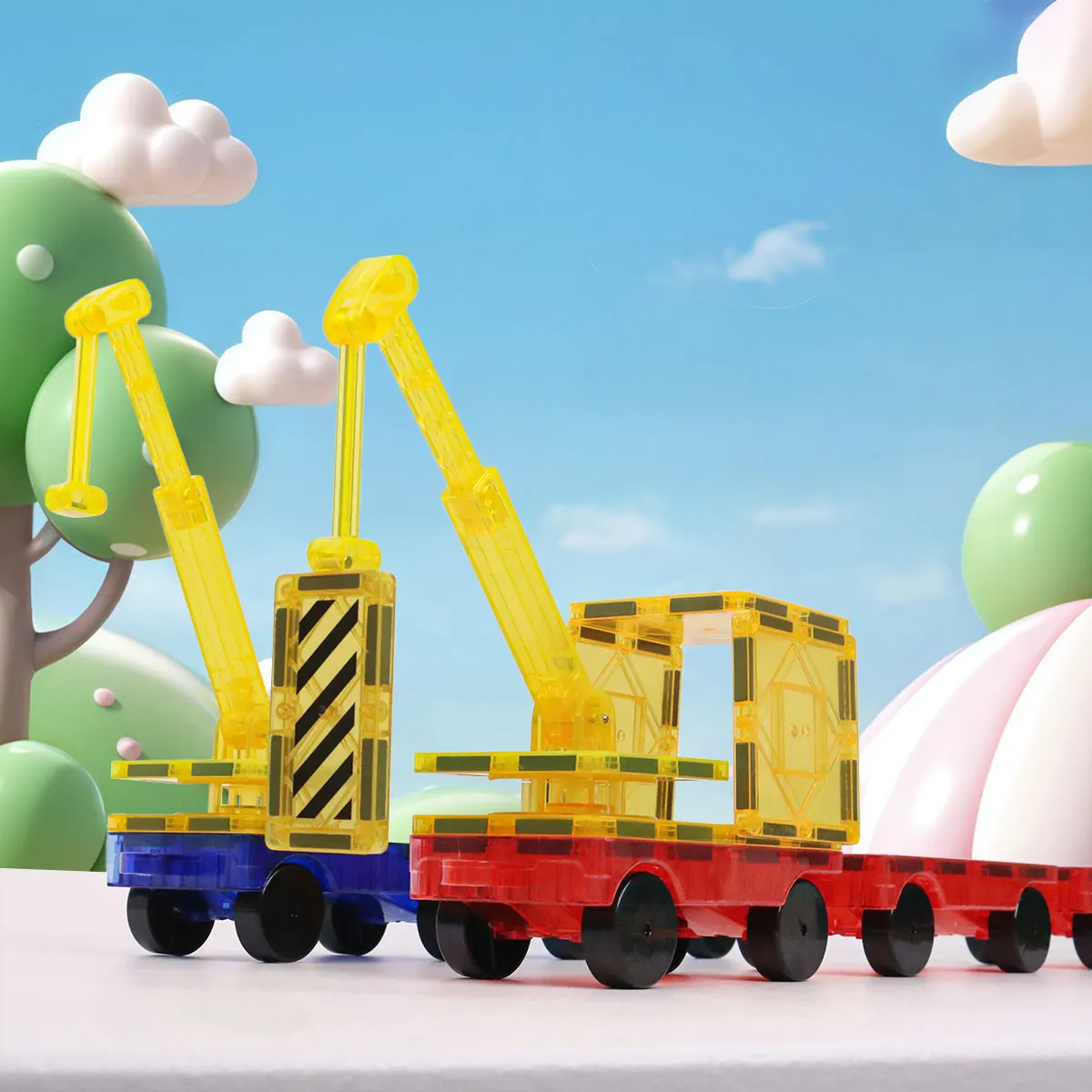 Confezione di accessori per integratori magnetici per auto da 2,95" per giocattoli sensoriali per piastrelle di blocchi magnetici