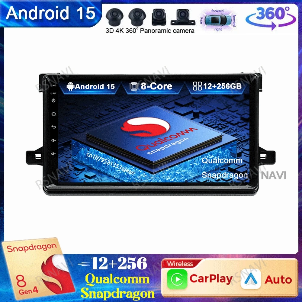 

Car Radio Android 14 For Toyota Prius XW50 2015 - 2020 Viedo Player Qualcomm Snapdragon Carplay 5G WIFI Systems RDS WIFI+4G QLED