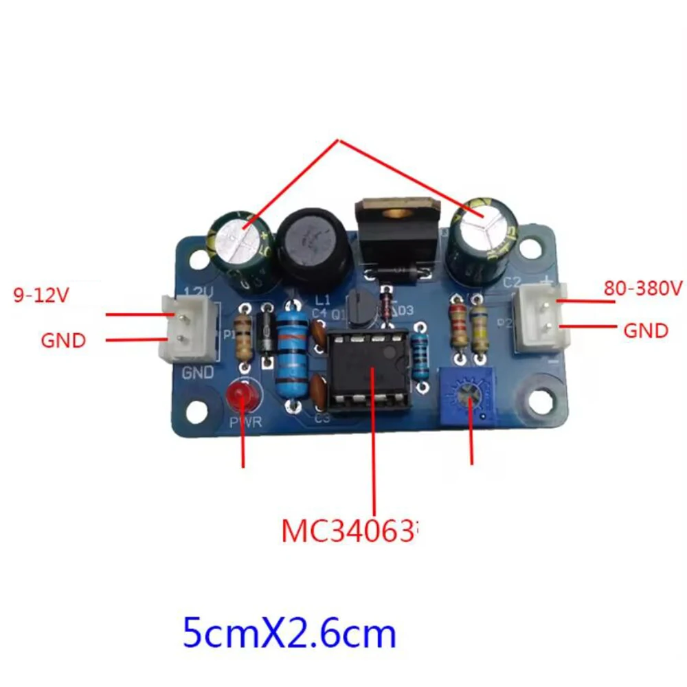 Imagem -03 - Nixie Tube Booster Module dc 912v para 80380v 160v 170v Booster Converter Potência de Alta Tensão 6e2 6e1 6e5 Glow Clock Magic Eye